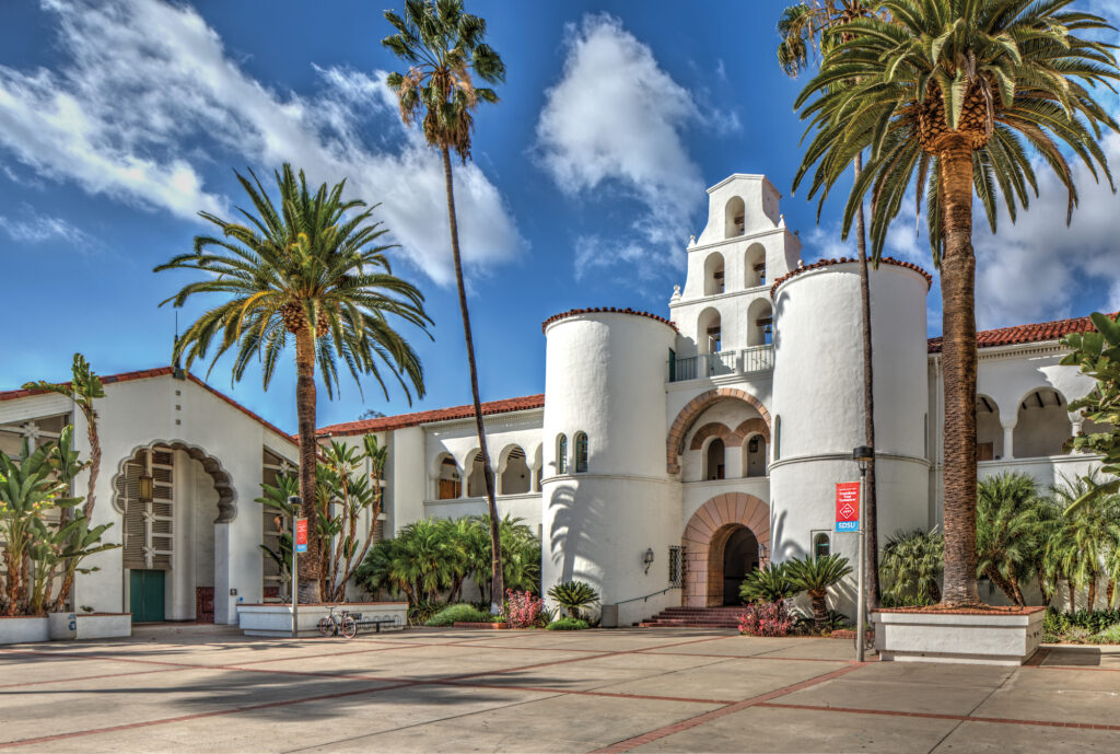 Hepner Hall at San Diego State University.