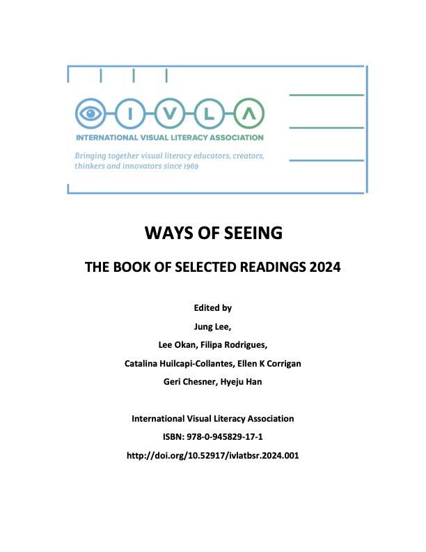 Cover of the International Visual Literacy Association's 2024 Book of Selected Reading. Graphic of logo and text.