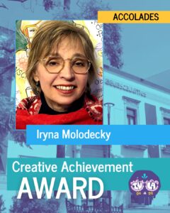 Iryna Z. Molodecky, 2025 winner of the International Visual Literacy Association’s (IVLA) Creative Achievement Award
